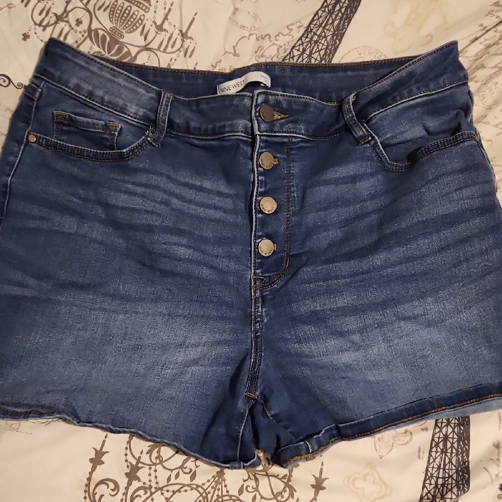 Nine West Dark Blue Jean Shorts